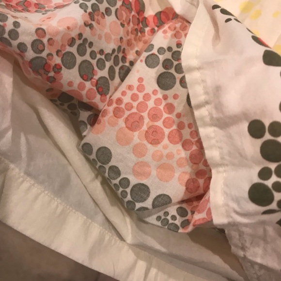 J.Jill 16 Cotton Skirt Cream w/ Multi Color Dots - Picture 6 of 7